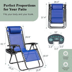Devoko Padded Zero Gravity Chair, Foldable Anti Gravity Recliner - Image 3