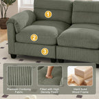HAOMARKETS Corduroy Sofa Set, Upholstered Armchair and Loveseat - Image 4