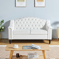 LEVNARY Chesterfield Loveseat Velvet, Upholstered Sofa by LEVNARY