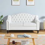 LEVNARY Chesterfield Loveseat Velvet, Upholstered Sofa by LEVNARY