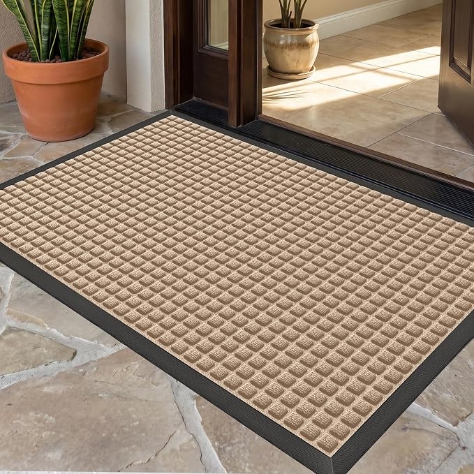 Front Door Mat Outside Entrance, Heavy Duty Waterproof Doormat | 35.5"x24" by WELDUN%E2%80%94IdealChoiceforHome