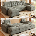 104.7" U-Shaped Sleeper Sofa by LITVZ