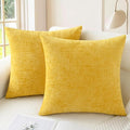 CaliTime Decorative Throw Pillow Covers 16 X 16 Inches Mustard Yellow | Pack of by CaliTime