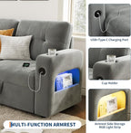 GarveeHome 84 Inch Sleeper Sofa Couch, L-Shaped Sofa, Convertible Pull Out Sofa - Image 3