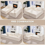 Modular Sectional Sofa Couches L-Shape Couch 3 Seat Modular Sofa Memory Foam - Image 5
