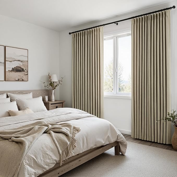 120 Inches Long Pinch Pleated Semi Sheer Curtains - Image 7