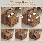 SEDETA Farmhouse 96.5" Computer Desk - Image 4