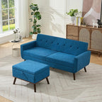 Tbfit Mid Century Modern Sofa, Loveseat Couch, Standard Sofa & Ottoman | linen by TBfit