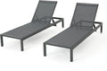 Christopher Knight Home Cape Coral Outdoor Aluminum Chaise Lounges by ChristopherKnightHome