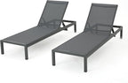 Christopher Knight Home Cape Coral Outdoor Aluminum Chaise Lounges by ChristopherKnightHome