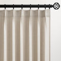 Topfinel Oatmeal Beige Pinch Pleated Curtains 45 Inches Long by Topfinel
