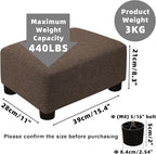 CAROLMADE Small Foot Stool Ottoman Footstool - Image 3