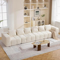 160" Oversized 6 Seater Boneless Couch, Comfy Cloud Modular Sectional Sofa by CACFTII