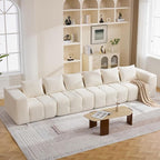 160" Oversized 6 Seater Boneless Couch, Comfy Cloud Modular Sectional Sofa by CACFTII