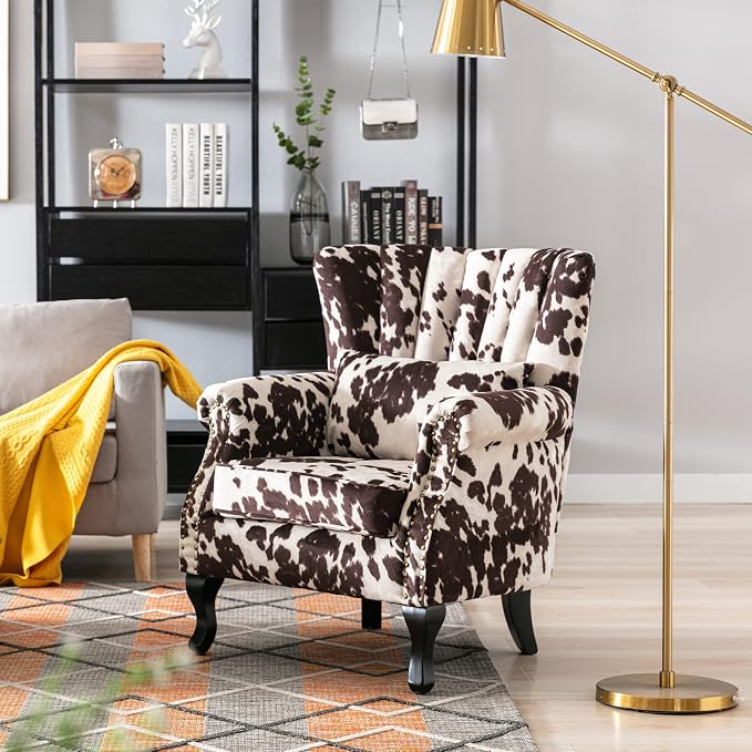 Cow Print Accent Chairs Set of 2 - Image 7
