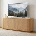 Fluted TV Stand for TVs Up to 75 Inch, Mid Century Modern TV Console for Living by UZUGUL