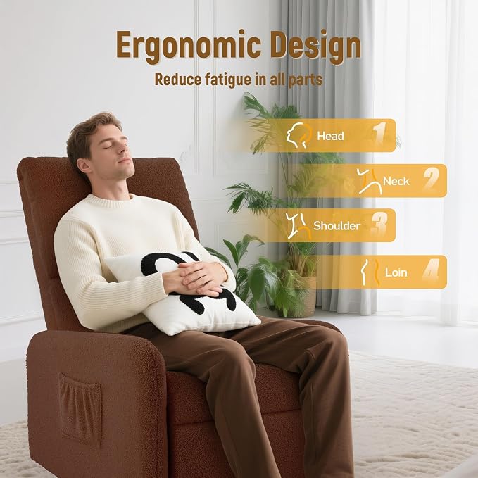 Korser 360° Rocking Chair, Nursery Rocker Chair - Image 4