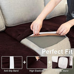 ANARACHON Leather Look Couch Cushion Covers Sofa Seat Slipcovers Sets Couches - Image 4