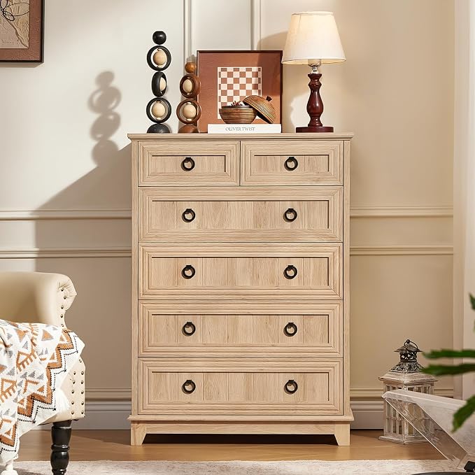 Joaxswe Farmhouse 6 Drawer Dresser - Image 7