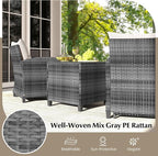 Tangkula 5 Pieces Patio Conversation Set, PE Wicker Rattan Outdoor Furniture Set - Image 8
