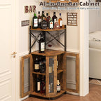 JKsmart Corner Bar Cabinet - Image 7