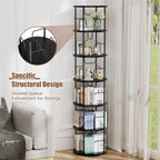 ALLSTAND 6 Tier Rotating Bookshelf, 360 ° Display Stackable Spinning Bookshelf - Image 3