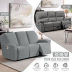 TAOCOCO Recliner Sofa Covers 8-Pieces Stretch Large Couch Covers - Image 4
