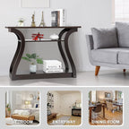 SUPER DEAL Narrow Console Table, 3 Tier Entryway Table, Wood Sofa Table - Image 7