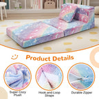 MeMoreCool Glow Rainbow Unicorn Tri-fold Sofa Bed - Image 7