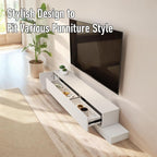 Retractable TV Stand, Solid Wood Minimalist TV Shelf, Mid-Century TV Console - Image 6