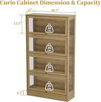 Display Cabinet with Acrylic Glass Doors, 4-Tiers Curio Cabinet with LED - Image 2