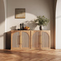 BELLEZE 3 Tier Bookshelf with Double-Arc Door by BELLEZE