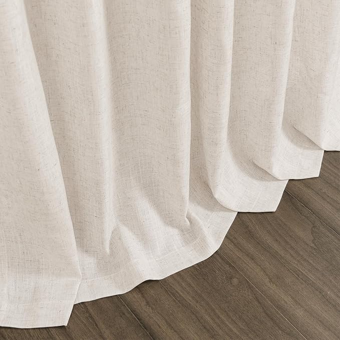 Beige Linen Back Tab Curtains 96 Inches Long - Image 6
