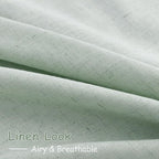Aqua Green Linen Curtains 108 Inches Long - Image 5