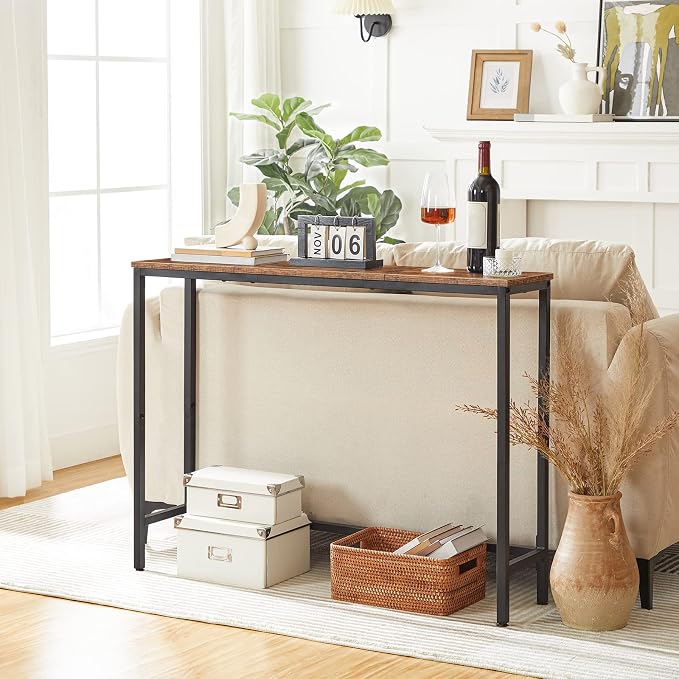 HOOBRO Narrow Console Table, 39.4" Small Entryway Table, Thin Sofa Table - Image 6