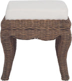 JONATHAN Y Rowan 18.5" Black Wash Woven Rattan Vanity Stool - Image 5