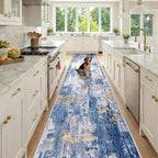 RELEANY Washable Runner 3'x12' Abstract Area Rug by RELEANY