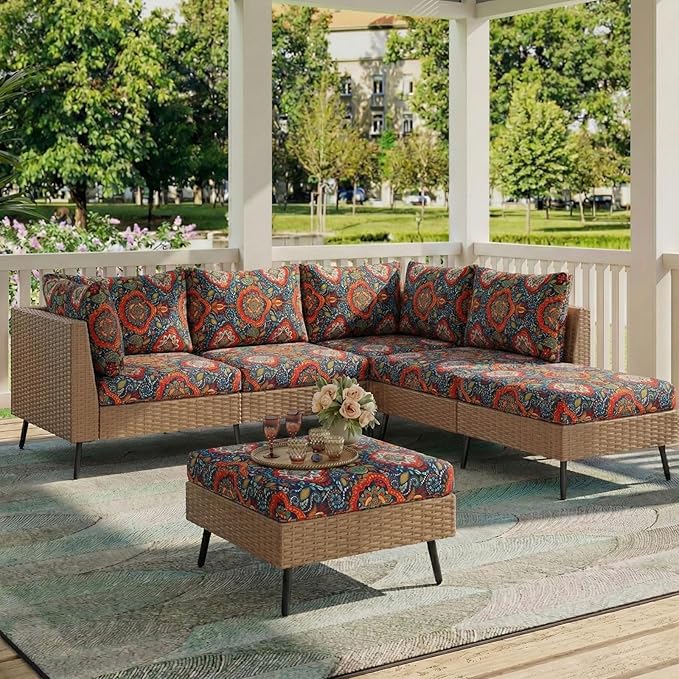 Printed Couch Cushion Covers, Floral Cushion Covers, Magic Sofa Covers Washable - Image 2