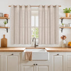 YoungsTex Natural Linen Curtains 45 Inch Length - Image 2