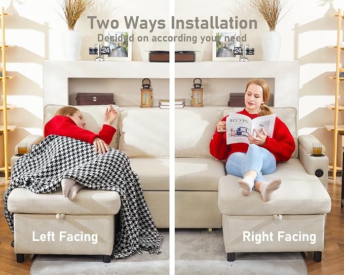 DURASPACE Sofa Bed Sleeper Pull Out 2 in 1 Sectional Sleeper Sofa Couches - Image 6