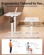 BIZUM Electric Standing Desk 63 x 24 Inch Computer Desk-Gaming Desk White Home - Image 4