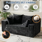 Boneless Loveseat Sleeper Sofa Bed, 3-in-1 Convertible Sofa Bed and Floor Futon - Image 3