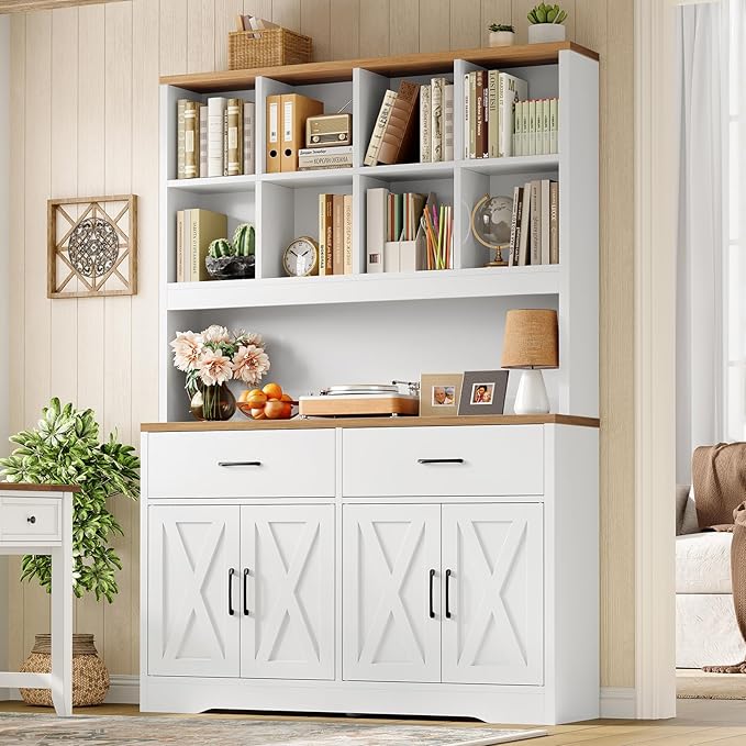 TEENFON 69" Tall Bookshelf and Bookcase, 5 Tier Floor Standing Bookshelves - Image 3