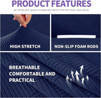 ZNSAYOTX Super Stretch Loveseat Covers, New Striped Love Seat Slipcover - Image 3