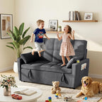 54'' Sleeper Sofa Bed, Convertible Pull Out Couch Futon - Image 9