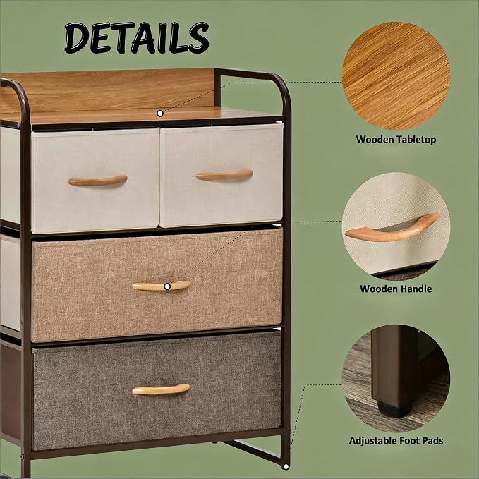 23" Chic Large Capacity Storage Cabinet, Sideboard Cabinets - Image 5