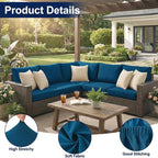Smiry Waterproof Patio Cushion Covers, Stretch Outdoor Furniture Covers | Couch - Image 5