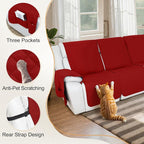 HDCAXKJ 100% Waterproof Reclining Sectional Couch Covers L Shape Recliner Sofa - Image 5