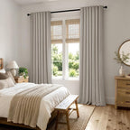 MIULEE 100% Blackout Linen Curtains 42 x 90 Inch Pebble Taupe 2 Panels | - Image 8