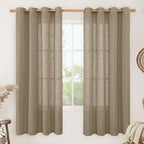 68 Inch Length Sheer Linen Curtains by LAMIT
